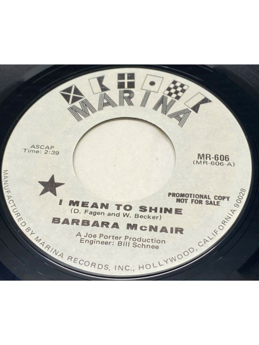 Barbara McNair I Mean To Shine 45 Vinyl 1970s Funk Soul Promo Marina Records 606